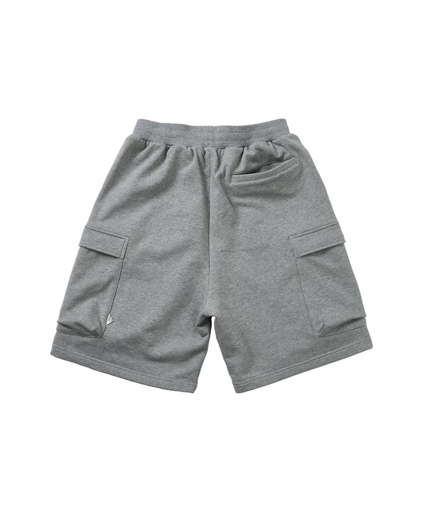 FOUNDPOCKET Wide Sweat Shorts Melange Gray