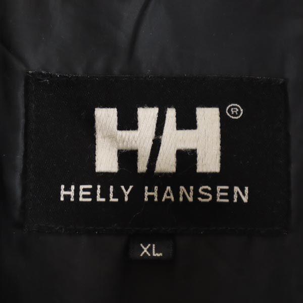 HELLY HANSEN Down jacket XL Black series Logo embroidery Men's Used