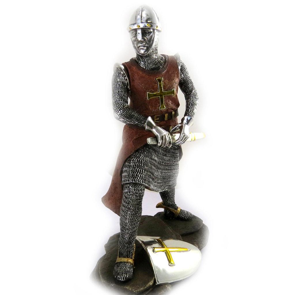 Les Trésors De Lily [M0557] - Figurine 'Chevalier Templier' marron argenté