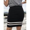 Foreign Trade Order Gu Girl Bandage Elastic Slimming Tight Sheath Sexy Contrast Color Temperament Skirt Skirt Women