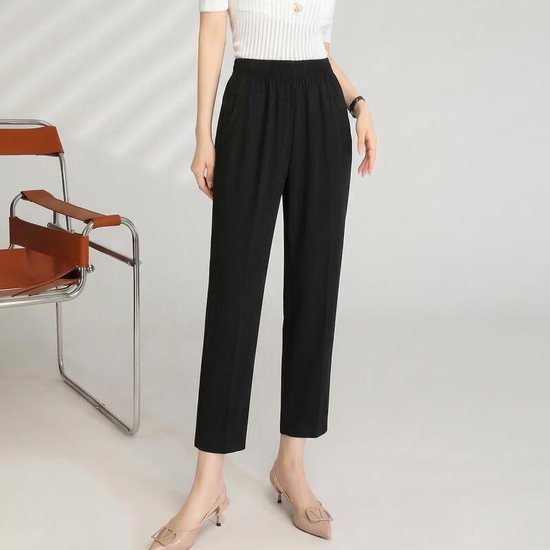 Women's Ice Silk Breathable Cropped Casual Pants