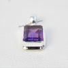Natural Amethyst Pendant, Handmade Silver Pendant, 925 Sterling Silver Pendant, Rectangle Pendant, Anniversary Pendant, Gemstone Pendant