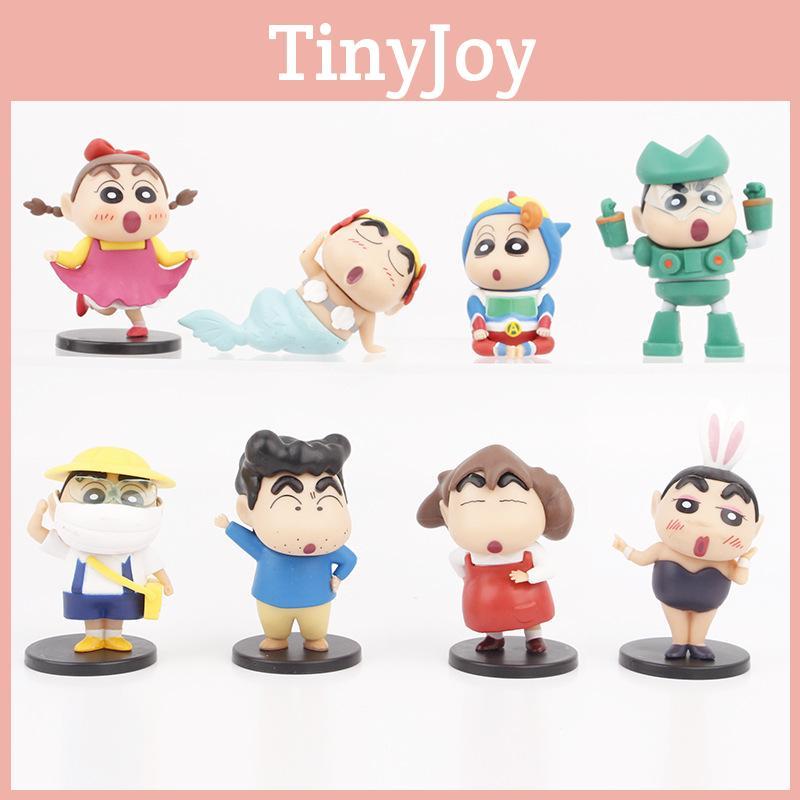 Adorable Crayon Shin-chan Collectible Pvc Figures 8 Styles 5 Generations Cute Anime