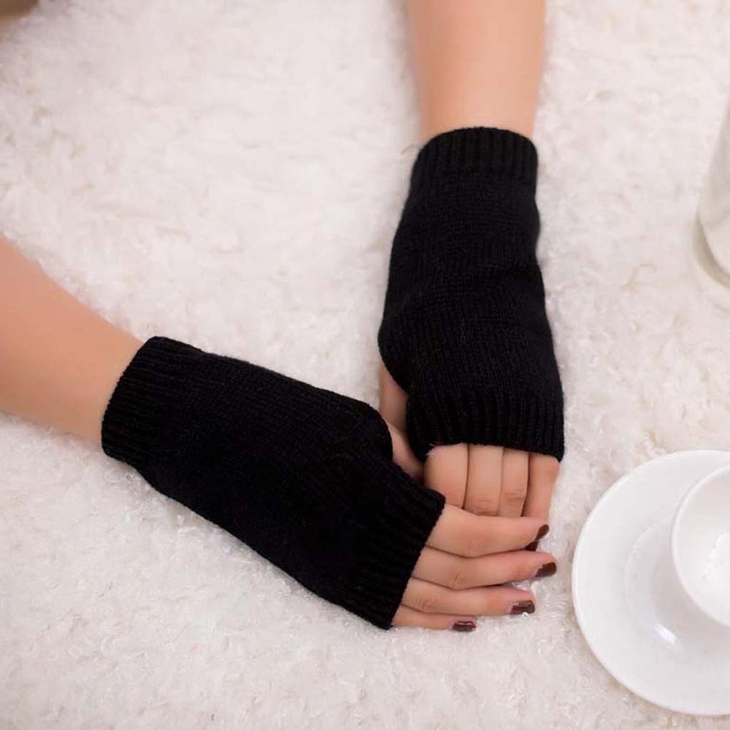 2020Fingerless Gloves Mitten Girl Women Soft Arm Warm Knitted Winter Warm Keep Gloves Mittens for Women Cold Weather Women Mittens