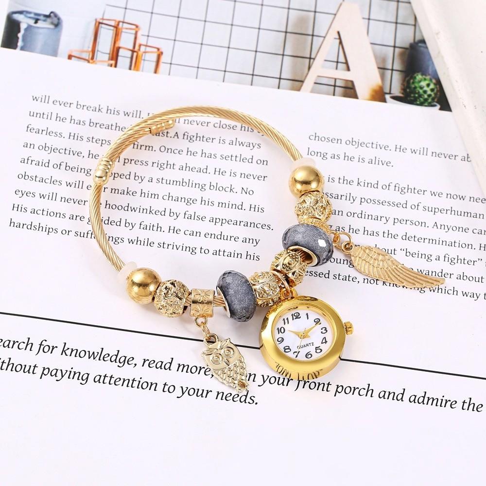 Elegant Beaded Watches Precise Quartz Watch Trendy Women's Bracelet Watches Birthday Gift