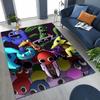 Spiel 3D R-Rainbow F-Friends Cartoon Kunst Teppich für Schlafzimmer Wohnzimmer Sofa Zuhause Fußmatte Dekor,Große rutschfeste Kinderspiel-Bodenmatte