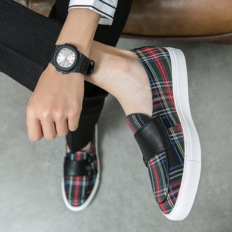 New Stylish Mens Slip on Shoes 2024 Leather Fashion Mens Sneakers Men Casual Summer Casual Shoes Male Comfortable Driving Shoe