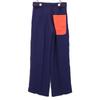 CELINE 2 1M60/6108 Navy Phoebe Back Pocket Stitch Slacks Bottoms 36 NavyUsed