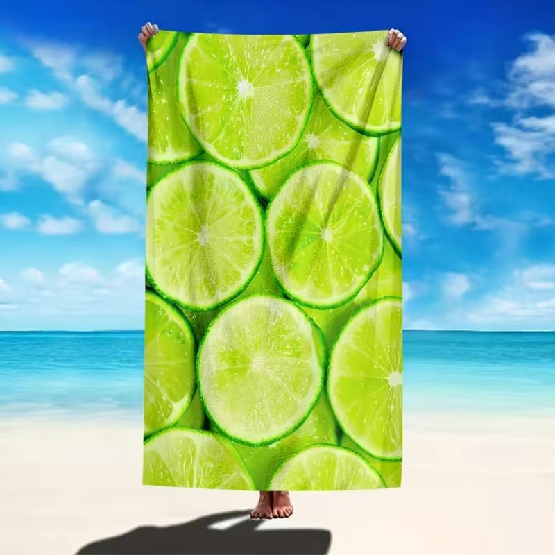 Zomerstrandlaken Citroenprint Sneldrogend Badlaken Buiten Zomer Zwemmen Badlaken Sportlaken