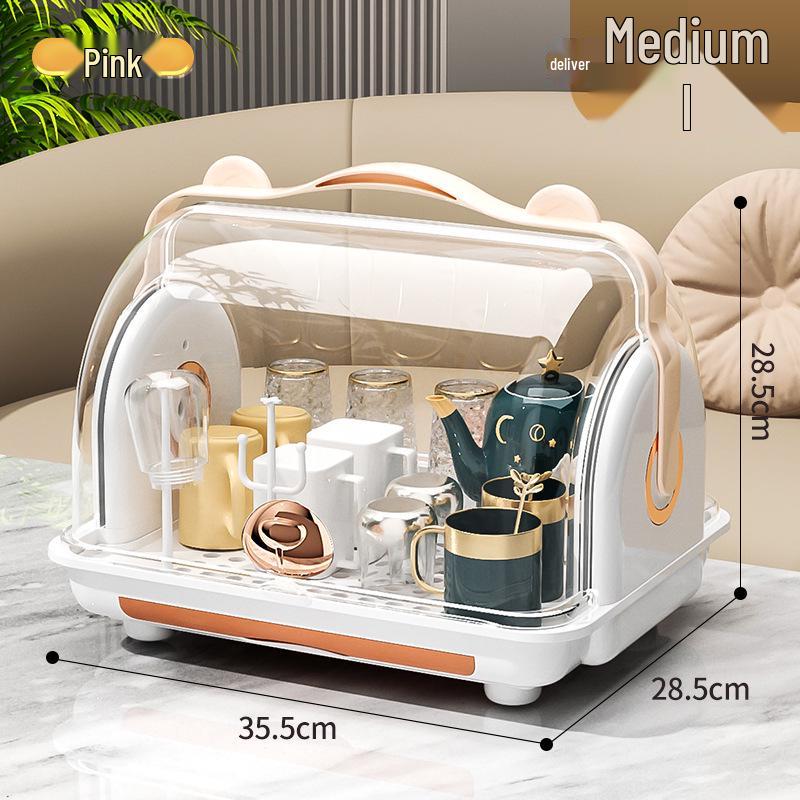 

Пылезащитный настольный подстаканник и поддон для сушки стаканов и чайных чашек белый/оранжевый