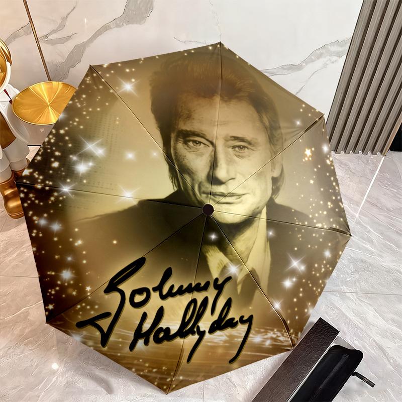 French legendary rock singer and actor Johnny Hallyday umbrella is suitable for all seasons, including home travel and outdoor activities Y9