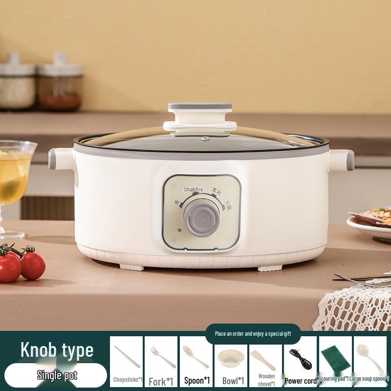 Multi-Function Electric Hot Pot with Timer - Three-Layer Steamer & Cooker, Large Capacity, Automatic Power-Off.