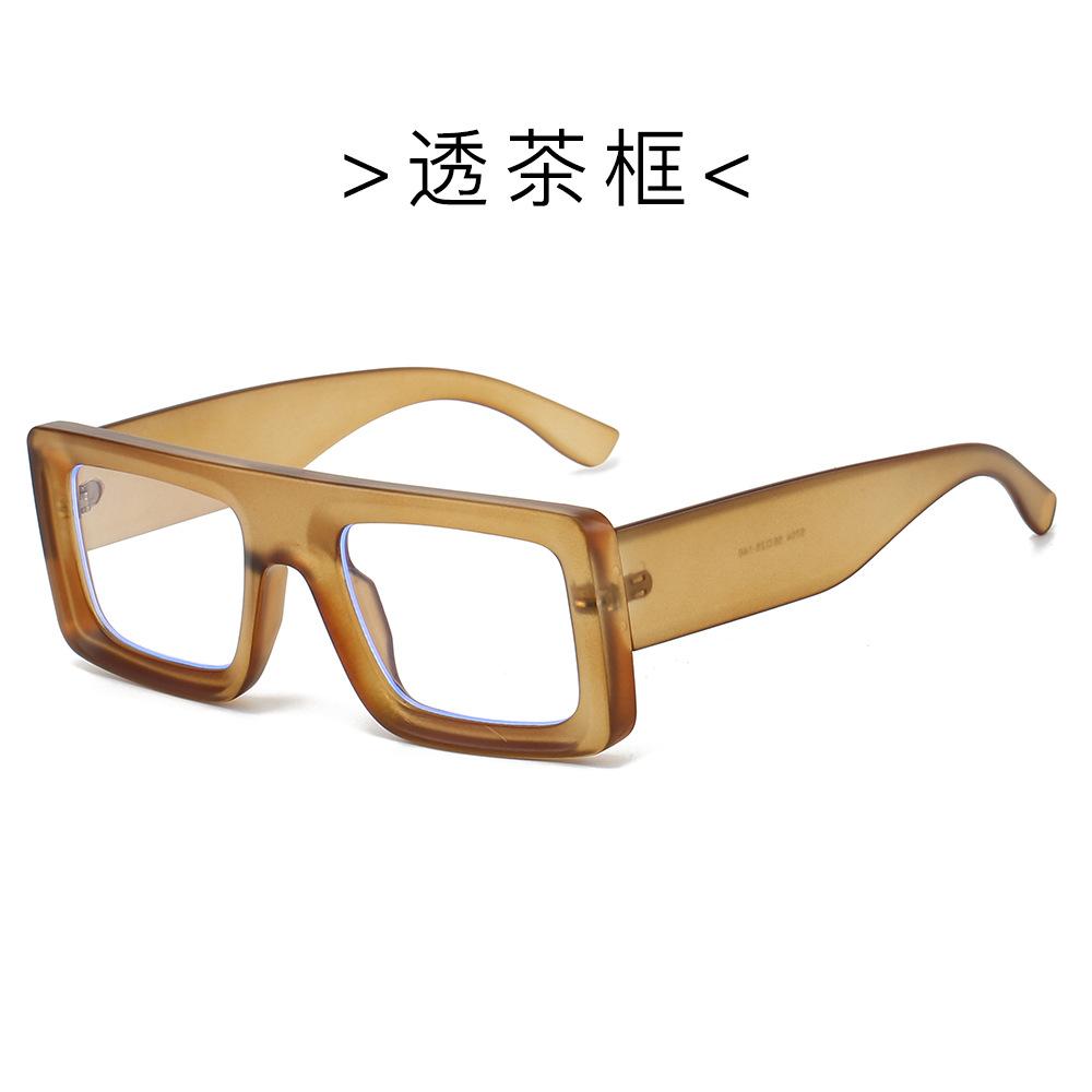 

Bold Square Anti Blue Light Glasses Flat Top Large Unisex Blue Light Blocking Glasses 2025 Brand Designer Oculos De Gru коричневый