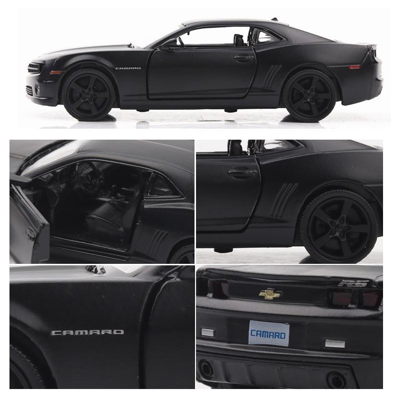 1/36 Schaal Camaro Legering Diecast Auto Model Speelgoed 2 Deuren Openen Terugtrekauto's Verjaardagscadeaus Voor Kinderen Volwassen Collecties
