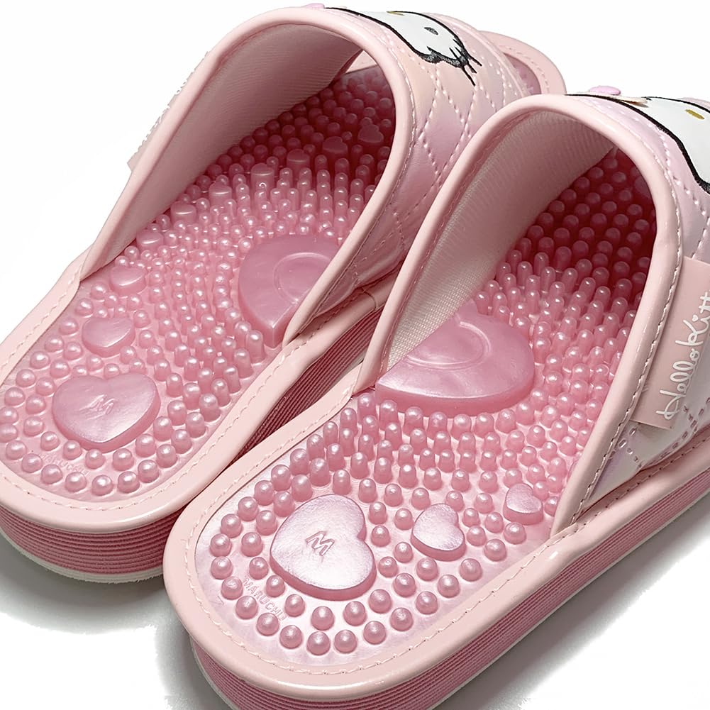 Sanrio Quilted Health Sandals Hello Japanese-made (SAHS007) (Pink Kitty, L24.0 Cm)