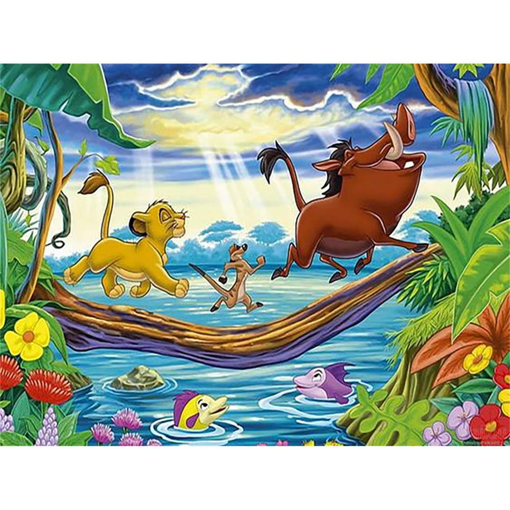Disney The Lion King Simba Classic Animation 5D Diamond Painting Full of Diamonds DIY Handmade Diamond Painting Cartoon Decoration Painting Kit