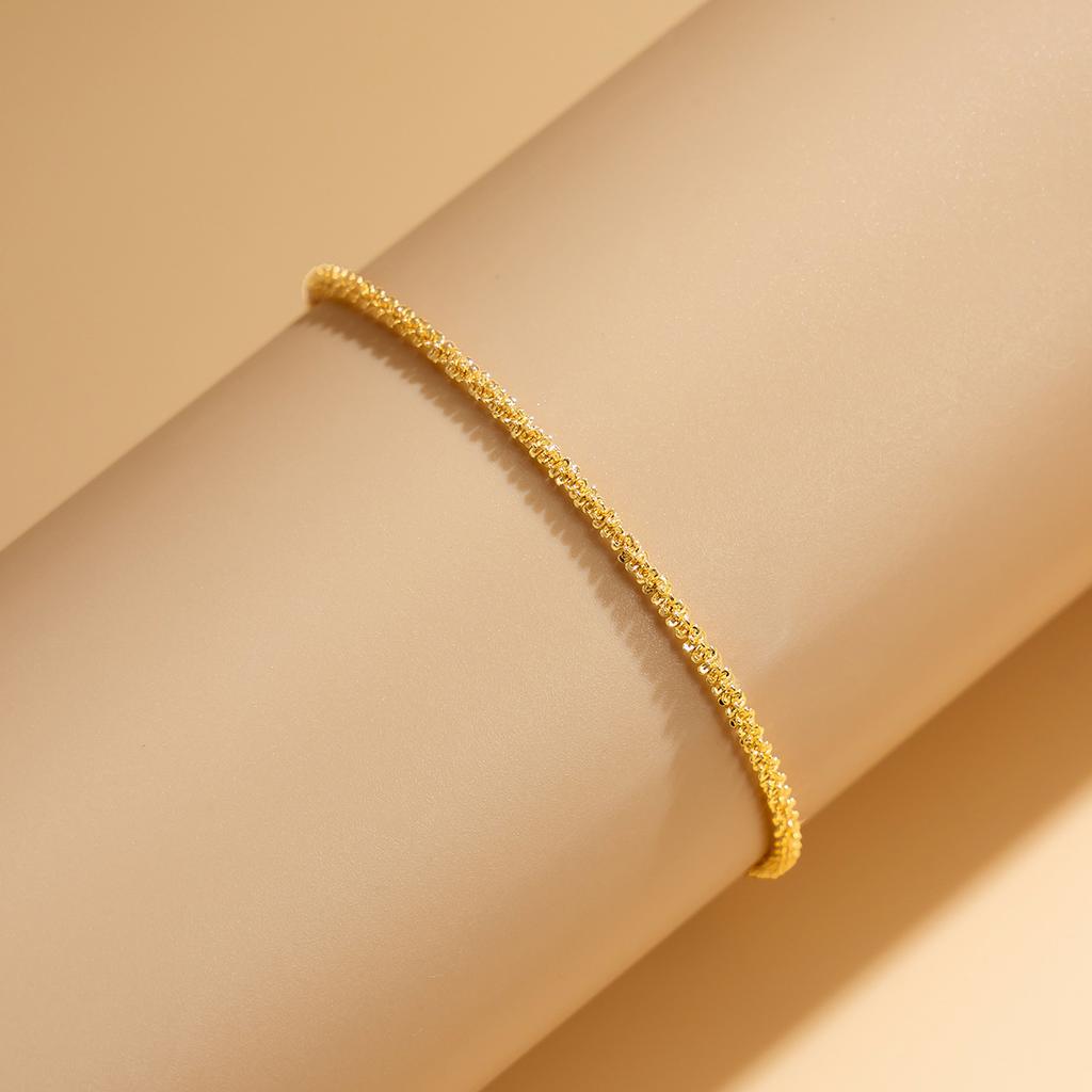 Sparkling Bare Chain Multi-Layer Ankle Chain, Simple Wind Winding Chain Anklet Women