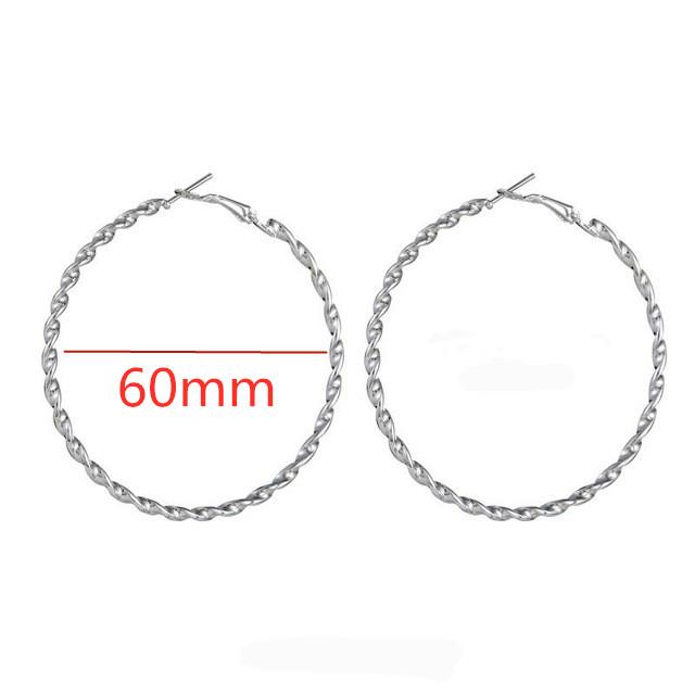 40mm 60mm 70mm 80mm Exaggerate Big Smooth Circle Hoop Earrings Brincos Simple Party Round Loop Bijoux for Women Jewelry