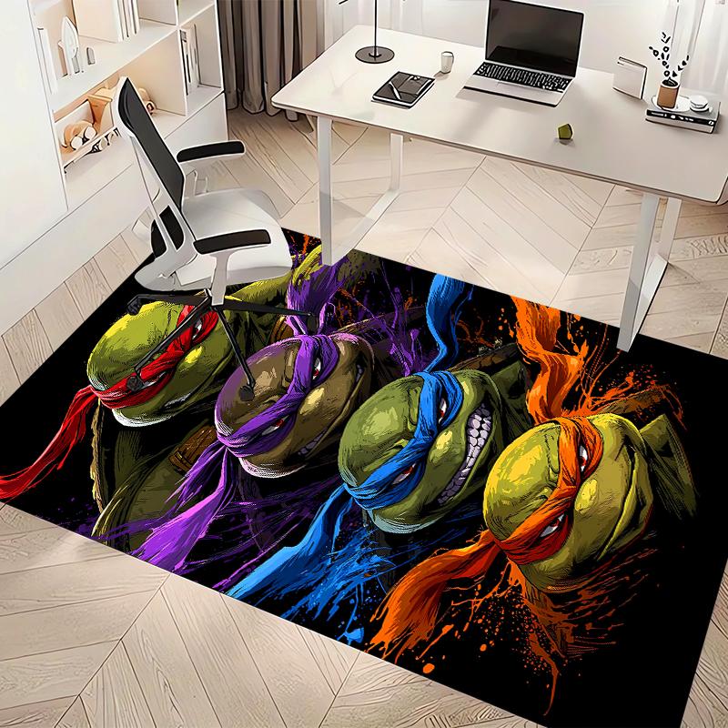 Teenage Mutant Ninja Turtles Printed Absorbent Washable Carpet, Non-Slip Bathroom Mats, Kitchen Rugs, Yoga Mat,Living Room Entrance, Camping Picnic Ru