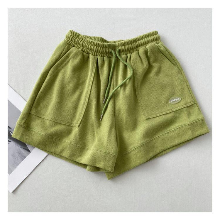 Women’s High Waisted Casual Sports Shorts Loose Fit A-Line Wide Leg Shorts with Drawstring