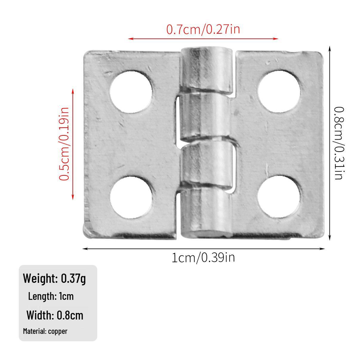 

Jingmao Ultra-mini All-Copper Chinese Style Small Hinges 10*8mm (2-point)