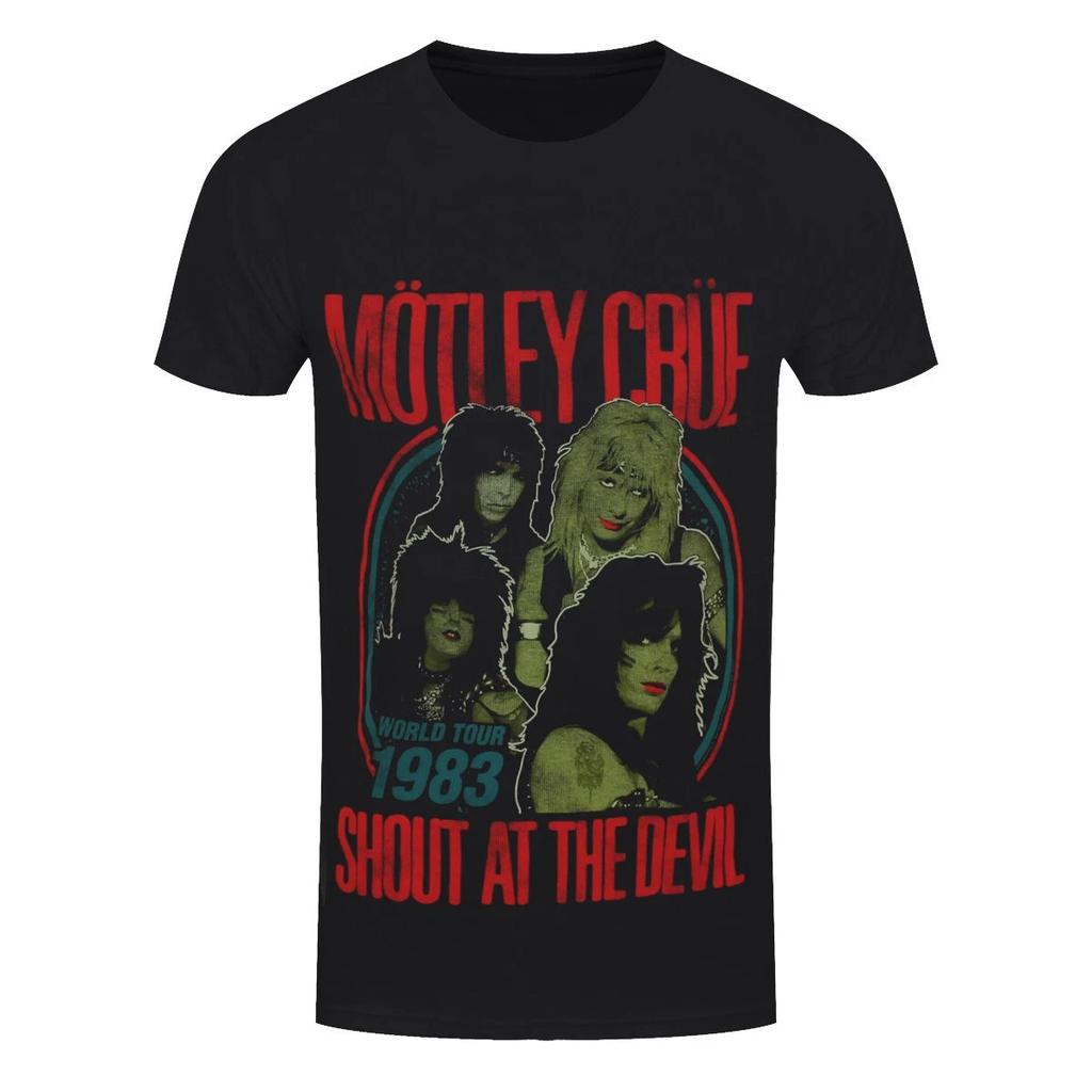 New Motley Crush Metal Rock Band Smoked Street 3D Neutral Tshirt Retro Harajuku American Round Neck Top Mens Wear