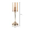 Luxury Golden Crystal Candlestick Holder for Wedding Tabletop Decoration Handmade Glass Metal Candle Stand Home Christmas Decor