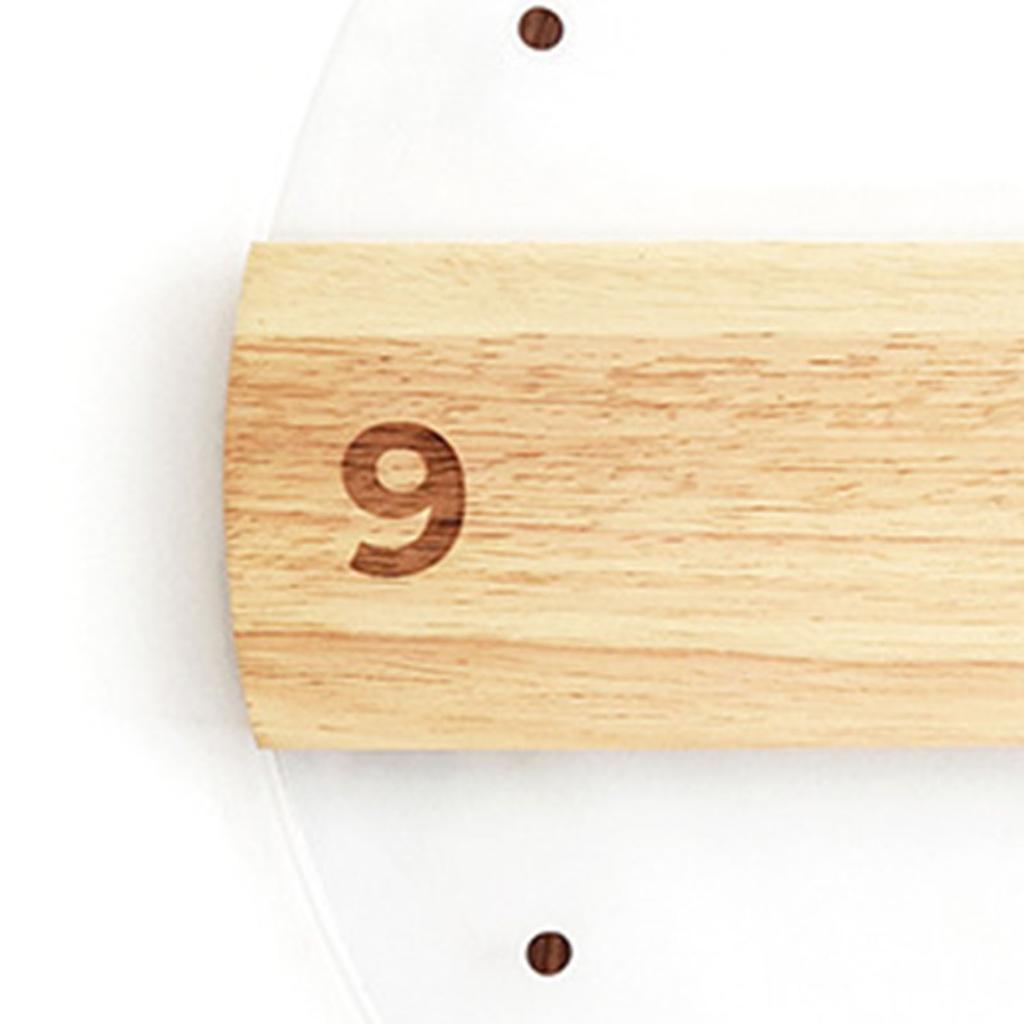 Wall Clock Silent Round Decorative Modern Acrylic Panel Hanging Clock for Living Room Bedroom