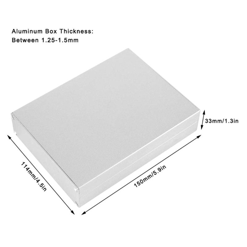 Electronic Project Box Shielded Instrument Cooling Case Aluminum Instrument Case for Heat Management and Cooling