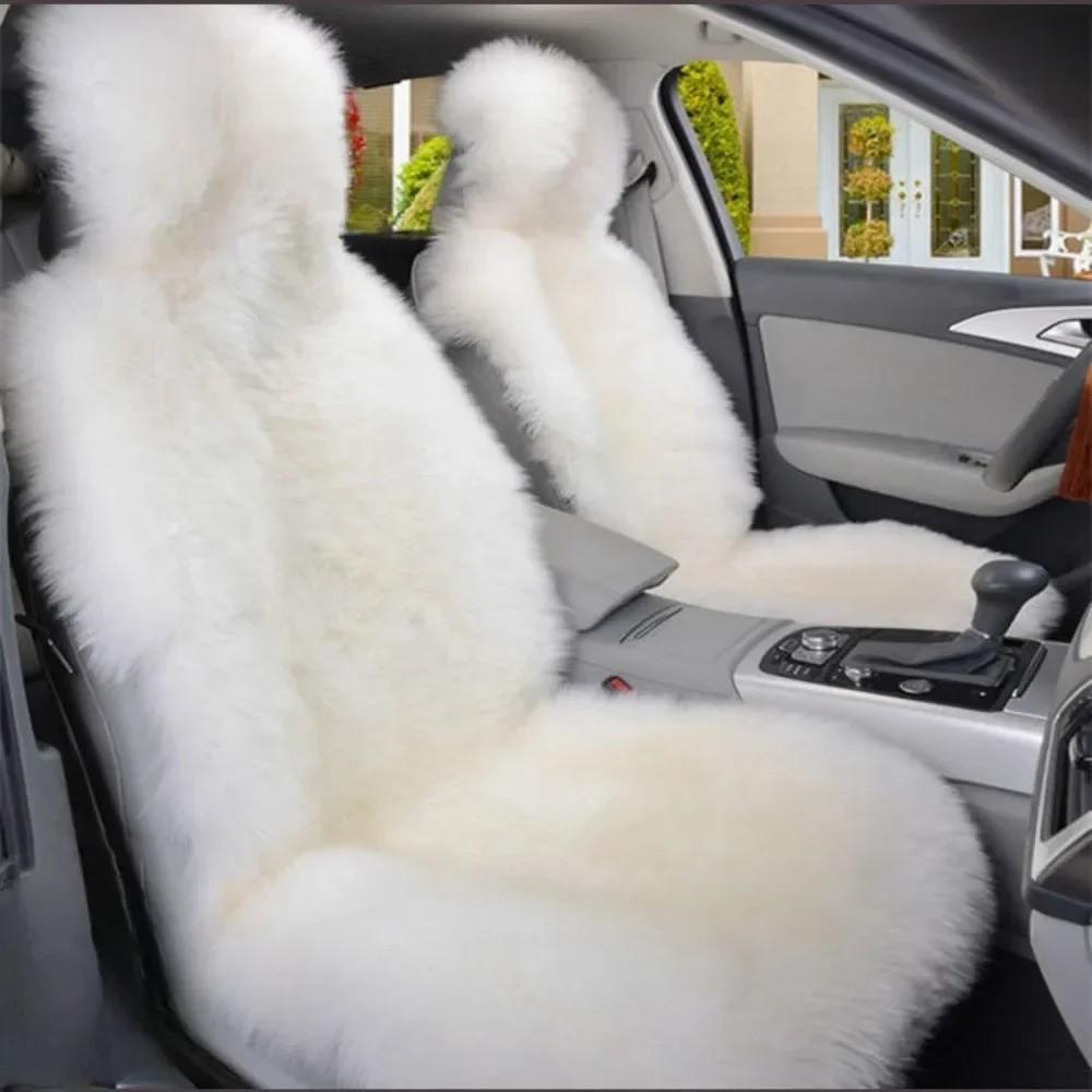 New Warm Plush Car Seat Covers Fluffy Universal Car Seat Cushion Wool Velvet Full Cover Auto Seat-Cover Mat Winter