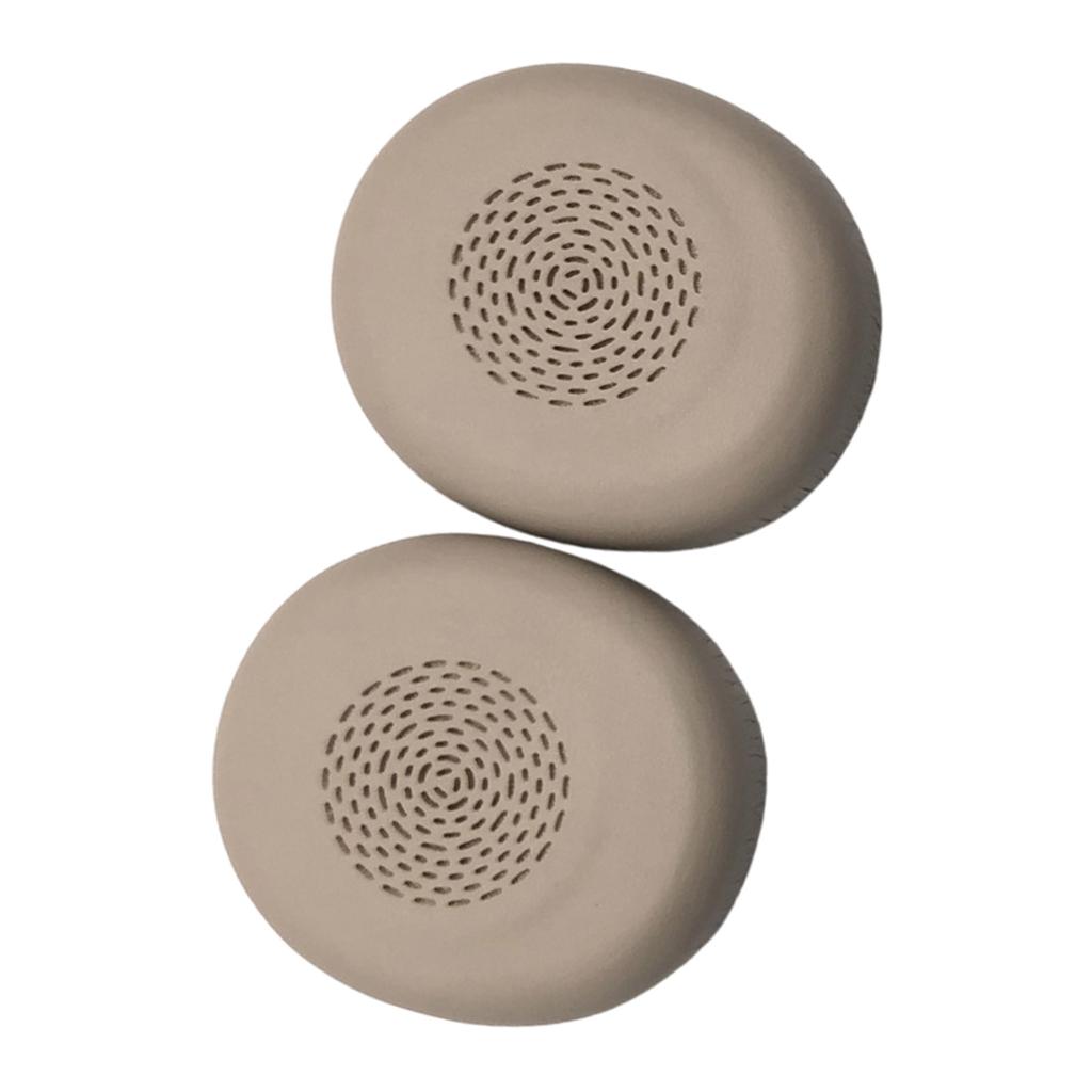 1Pair Ear Pad Replacement Protein Leather Earpads Ear Cushions Sponges Cover Earmuffs for Jabra Evolve2 75 Headphones