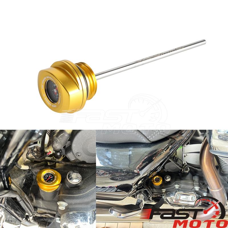 Motorcycle Oil Dipstick Gauge Temperature Gauges Oil Level Thermometer For Harley Touring Street Road Glide 2023 2024 FLTRXSTSE
