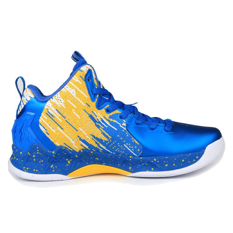 New Anta KT2 Cushioning, Slip Resistant, Abrasion Resistant, Breathable Low Top Basketball Shoes Men's Blue Yellow 11721101-3