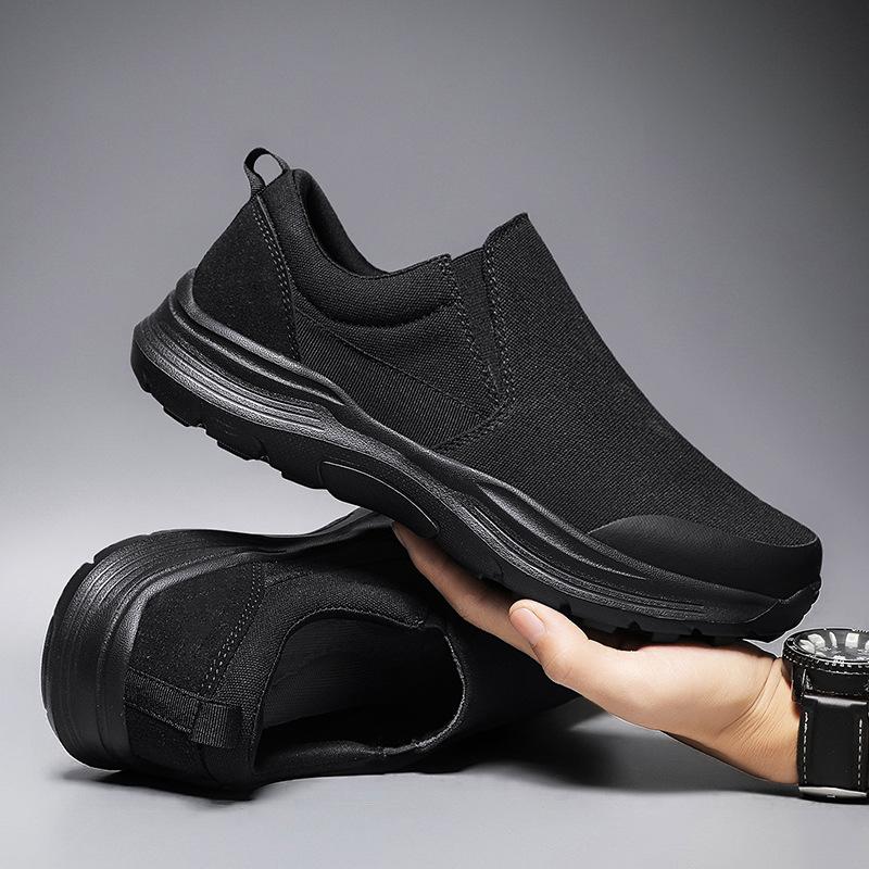 Foreign Trade Large Size Loafers Men's Canvas Breathable Casual Sports Shoes Ultra-light Outdoor One-pedal Beijing Old Cloth Shoes