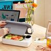 Electric Lunch Box 900ml Heated Capacity 2-in-1 Stainless Steel Warming Travel Non-Stick Coating Portable Meal Container for Office Car