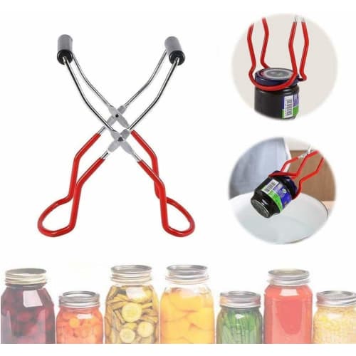 Allystyle Canned Food Storage Jar Lifter, Boiling Sterilization Glass Lifter, Steaming Tongs, Stainless Steel Folder, Boiling Water, Heat Safe Kitchen