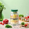 Salad Jar with Side Door Opening Integrated Seasoning Bowl Large