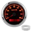 85mm 0‑8000RPM Tachometer 7 Colors Backlight IP67 Waterproof Pointer Type for Boat Marine RV 9‑32VBlack