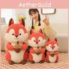 Plush Cartoon Squirrel Toy Cute Stuffed Animal Dolls Decorations Gifts Kids