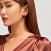 Multi-colored Stainless Steel Hoop Earrings,Elegant Geometric Earrings for Women,Female Jewelry Party Gifts