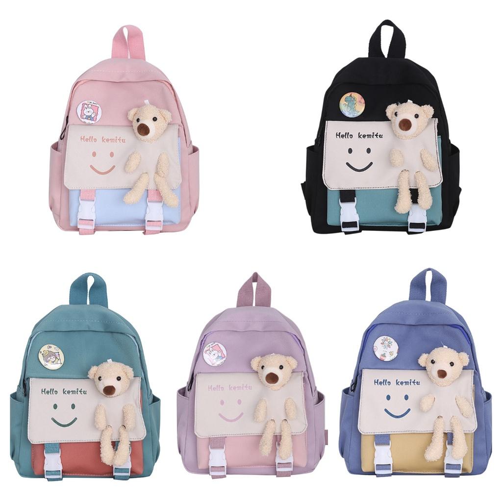 Süßer Cartoon-Kinderrucksack Für Jungen und Mädchen Leicht und Langlebig Geeignet für Vorschul- und Grundschüler Nylonmaterial Mittlere Größe