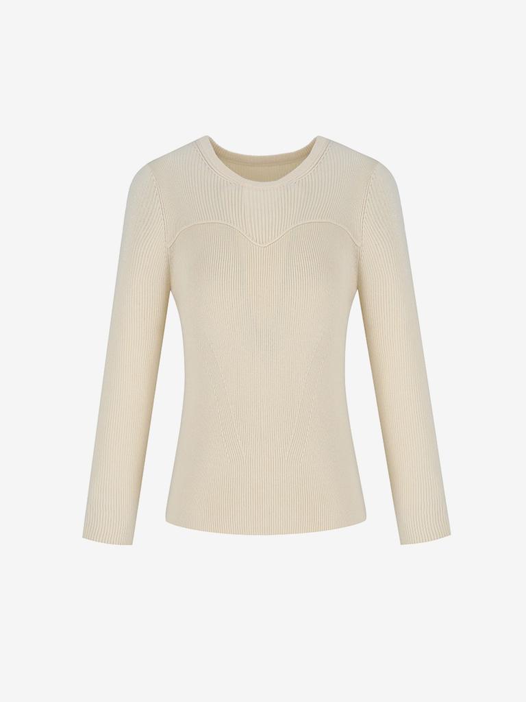 MERCIANNES Ribbed Front Detail Knitwear_Ma9Lkn5