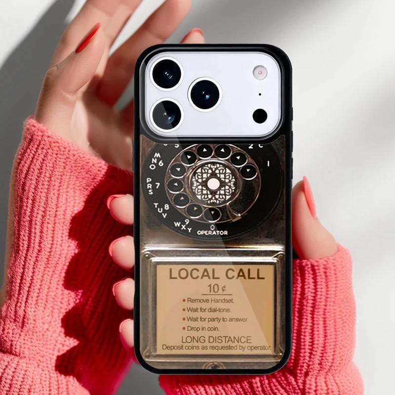 Retro rotary dial telephone Phone Case for iPhone 17 Air 16e 15 14 13 Pro Max Back Cover for 12 11 Pro Coque