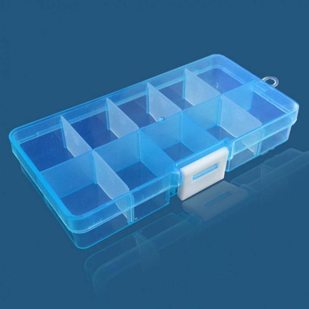 10 Grids Transparent Beads Screws Bit Parts Jewelry Holder Tool Case Storage Box