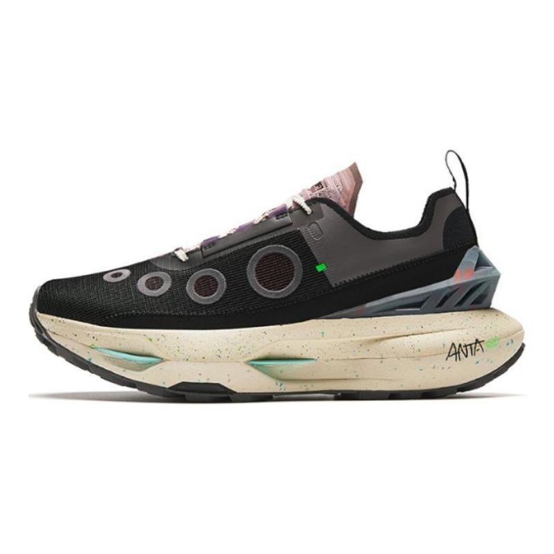 Anta Men Comfort Non-slip Low-top Running Shoes Black Grey 112416609A-2 40