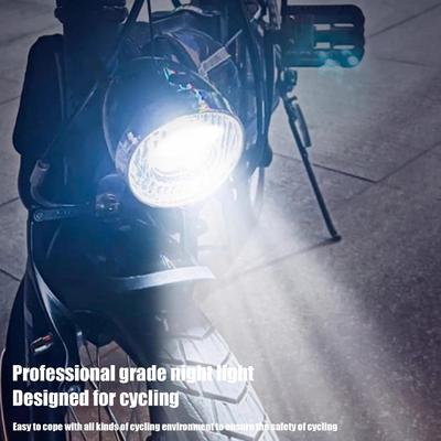 Phare de vélo vintage Recharge USB Classique VTT Lumière avant 3 Ampoules LED Éclairage avant de vélo pour Accessoires de cyclisme