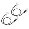 2 Pcs XLR Pass Through Cable No Solder D Type XLR Cable Mic Feed Pass Thru Converter for Stage Box Patch Panel Floor Box