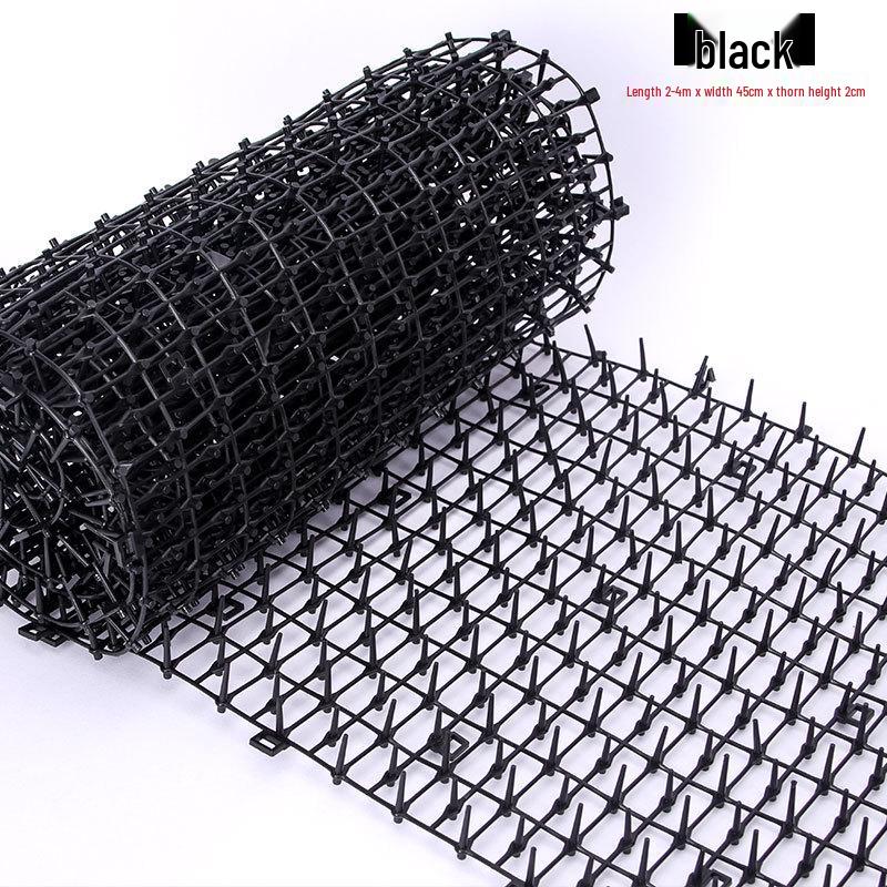 

Коврик с шипами для отпугивания кошек: Отпугивает кошек от кроватей и запретных зон 45x200cm + 4 U-Pins чёрный