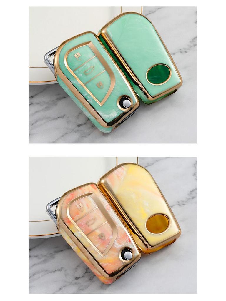 Toyota Schlüsselhülle für RAV4, Camry, Reiz, Levin, Corolla, Highlander - Faltbare Schnalle für Männer und Frauen