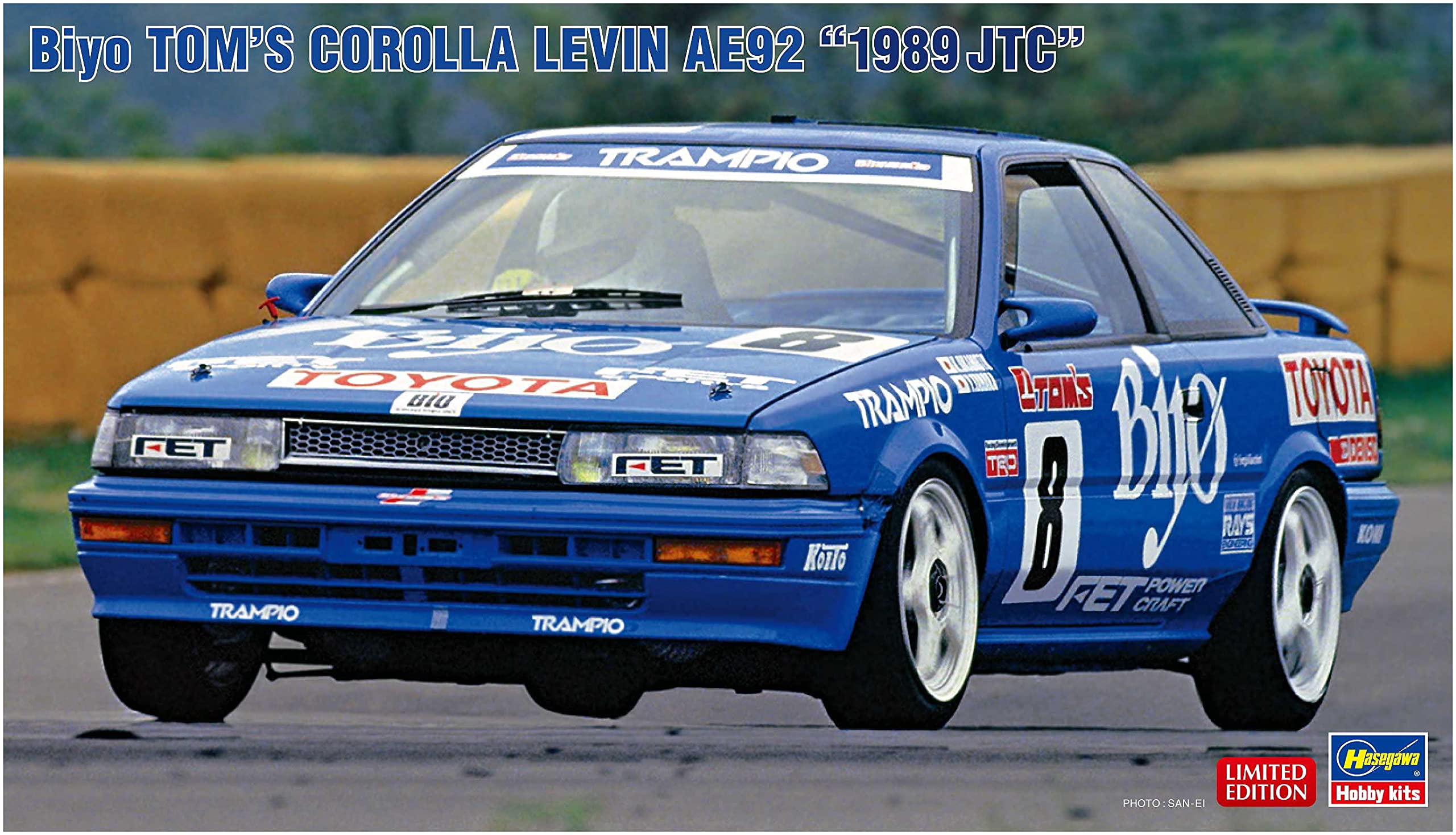 

Hasegawa масштаб Bayo Corolla Levin AE92 1989 JTC Пластиковий Модельний Набір 20579 1/24 Tom s